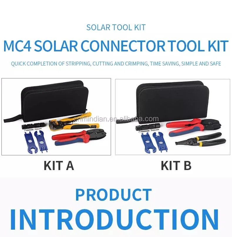 Solar PV Crimping Tool Kit for 2.5/4/6 Square mm Cable Crimping/Cutting/Stripping Tools