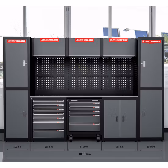 Gabinete de herramientas de reparación de automóviles AA4c, mesa de trabajo, banco de trabajo, herramientas, carro, almacenamiento de herramientas para vehículos, tipo F